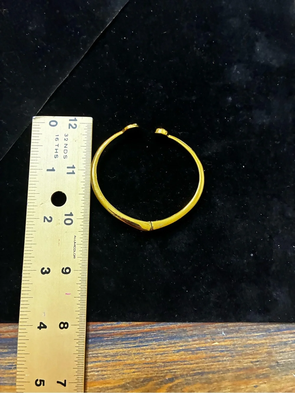 Kate Spade New York Gold Tone enamel, & crystal hinged cuff bracelet